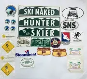 Lot of 19 Vintage Colorado Sticker Purgatory, Steamboat, Silverton, Ouray Skier