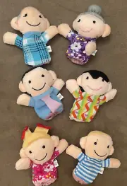 FINGER PUPPETS FAMILY SET GRANDPARENTS/PARENTS/KIDS SUPER CUTE!!
