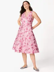 Rose Brocade Dress