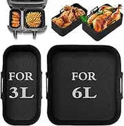 Fiohiros Reusable Silicone Air Fryer Liners for Philips,Silicone Air Fryer Liners Dishwasher Safe, BPA-Free High Heat Resistant (230°C) with Handles Philips Air Fryer Accessories