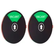 4"ODx0.2"T Vacant Occupied Slider Door Sign, Black, 2Pcs
