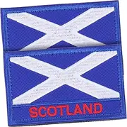 FONDOTIN 2Pcs Scotland Flag Embroidered Patches National Flag Applique for DIY Clothing Decorative Patches for Jackets Jeans Backpacks for Personalization
