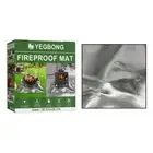 Square Splatter Fire Pit Mat Heat Resistant Reusable BBQ Cooking Grilling Sheet