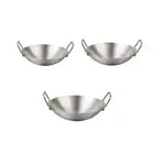 Stainless Steel Wok Household Saute Pan for Deep Frying Stewing Vegetables