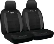 R.M. Williams Front Car Seat Covers Suede Velour, Black - Pair VLRMW23BXBLK30