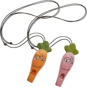 TOPPERFUN 2Pcs Carrot Whistle for Cute Easter Party Favors Lightweight Easy to Use Fun Noise Maker for Sharing Festive Celebrations