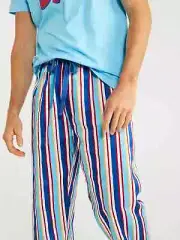 Peter Alexander Men's Long Candy Stripe Cotton Pyjama / Lounge Pants Size S