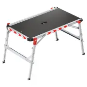 Hailo Adjustable Aluminum Work Platform TP2 Plus for Ladders & Stairs, Foldable