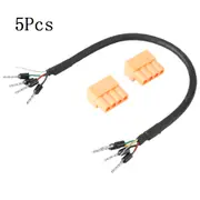 5Pcs M5Stack 24AWG 4-Core Twisted Pair Shielded Cable RS485 RS232 CAN Data Communication Line 0.2M