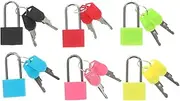 ANDRESLAD 6 Sets Mini Padlock Locks with Keys for Luggage Suitcase and Locker Resistant and Durable Storage for Home School and Travel