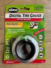 Slime Digital Tire Gauge 0-120 PSI 1-Button Auto Shut Off 6" Hose #20187 NEW