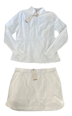 RTLS $148 - CARRIE UNDERWOOD CALIA WOMENS WHITE JACKET & SKORT SET SZ XL