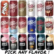 Dr Pepper Soda 12-Pack 12oz Can Soft Drink Assorted Flavors Dr Pepper Creamy New