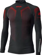 Held 3D-Skin Warm Top, functional shirt longsleeve , color: Black/Dark Red/Red , size: S