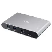 ATEN US3342 2-Port USB-C Gen 2 Sharing Switch with Power Pass-through