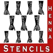 Henna Mandala Stencils Tattoo Hand Large Mehndi Flowers Lace Temporary Template