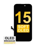 Soft OLED Screen for iPhone 15 with Tool Kit and Tempered Glass Protector