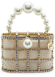 Rosantica Holli Embellished top Handle bag - Gold ONE SIZE