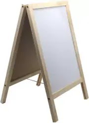 Wooden Freestanding a Frame Non Magnetic Chalkboard and Magnetic Dry Erase White