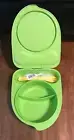 TUPPERWARE LUNCH BABY TODDLER FEEDING SET BOWL FORK SPOON LIME GREEN