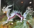 POTTERY BARN WEST ELM GLASS DRAGON TREE ORNAMENT NIB