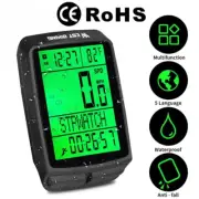 Bicycle Computer 2.8" Large Screen In 5 language Waterproof Speedometer Odometer