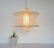 Citilux Tiwana Natural Timber Pendant Light in Natural Colour