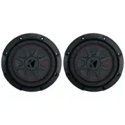 (2) Kicker 48CWRT82 COMPRT8 1200 Watt 8" DVC 2-Ohm Car Stereo Subwoofers Subs
