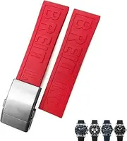 [GUMMMY] Soft Rubber Strap For Breitling Avenger Navitimer 20mm 22mm 24mm Silicone Watchband Black Blue Waterproof Bracelets Watch Strap