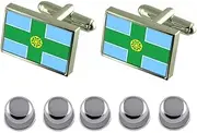 [Select Gifts] Shirt Dress Studs Derbyshire County England Flag Cufflinks
