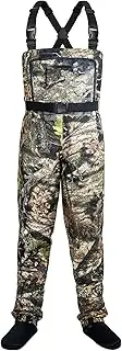 [dark lightning] Breathable Insulated Chest Waders, Perfect for 4 Seasons Fly Fishing Stocking Foot Waders for Men and Women