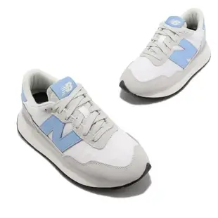 New Balance 休閒鞋 237 女鞋 白 藍 寶寶藍 麂皮 復古 NB 紐巴倫 WS237YC-B