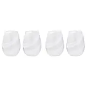 2x 2pc Tempa Skylar Frost Stemless Red/White Wine Glass