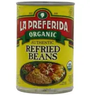 La Preferida Organic Refried Beans Authentic - 15 Oz - Pack of 6