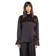 [ANDREA YA AQOV] Satin Shirt Brown