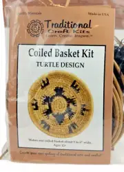 Traditional Craft Kits Coiled Basket Kit Turtle Design (Basketry) New