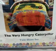 The Very Hungry Caterpillar Twin Sheet Set by the World of Eric Carle - Rare
