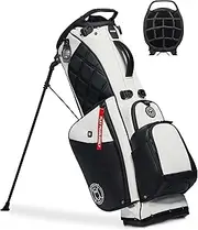 [GHOST GOLF] Stand Bag, Anyday Oreo - Lightweight Golf Bags for Men & Women, 14-Way Dividers with Premium Materials & Magnetic Pocket - Standing Golf Bag Holds 14 Golf Clubs