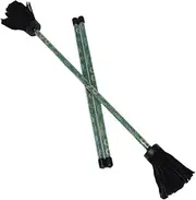 Z-STIX Professional Juggling Flower Sticks-Devil Sticks and 2 Hand Sticks, Beginner Friendly - Festival Series (Lemon Lime Tie Dye, Mosquito)