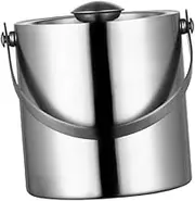 CIYODO Stainless Steel Ice Cooling Bucket for Wine Beverage Storage Double Wall Design for Parties and Ktv Use Capacity for Ice Cubes and Bottles