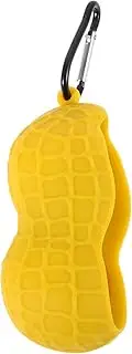 Outanaya Creative Peanut Shape Golf Ball Holder Pouch Portable Silicone Protective Sleeve for Balls Nonslip Design Durable Organizer for Golf Accessories for Men