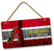 Personalized MLB Baseball Arizona Diamondbacks Bedroom Door & Wall Hanging Sign