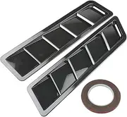 Hoods Vents Bonnet Cover Hood Scoop Compatible For Cars Cold Air Flow Intake Fitment Louvers Cooling Intakes Intake Vent Cover(Gloss black)