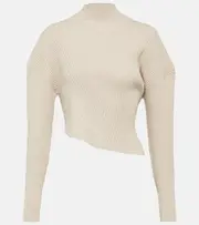 [The Row] The Row Danana ribbed-knit cotton jersey top AU 16 beige