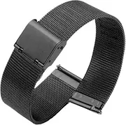 [YJYSUPUGH] Stainless Steel Ring Mesh Replacement Watch Strap for Men Women Universal Braided Wristband 18mm 20mm Replacement Wristband
