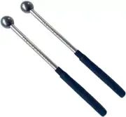 1 Pair Tongue Drum Mallets Metal Steel Head Drum Sticks with Rubber Handle