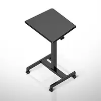 在飛比找PChome24h購物優惠-【aka】mini移動式坐站氣壓升降桌(一般型)-黑色