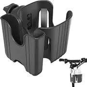 Stroller Cup Holder - Mobility Scooter Cup Holder | 2 in 1 Adjustable Attachment Organizer Storage for Golf Cart Walking Shopping Jogging