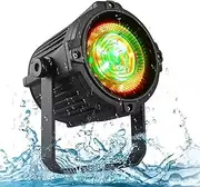 COB LED Par Spotlights Stage Light, Warm & Cold White Strobe Spotlight Light with DMX512 / Master-Slave/Sound Activation for DJ, Disco, Photography, Birthday Party, Wedding, Live Streaming