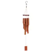 1-Pack Bamboo Wind Chimes, 31 Inch Wood Wind Chimes for Outside [Retro Color]